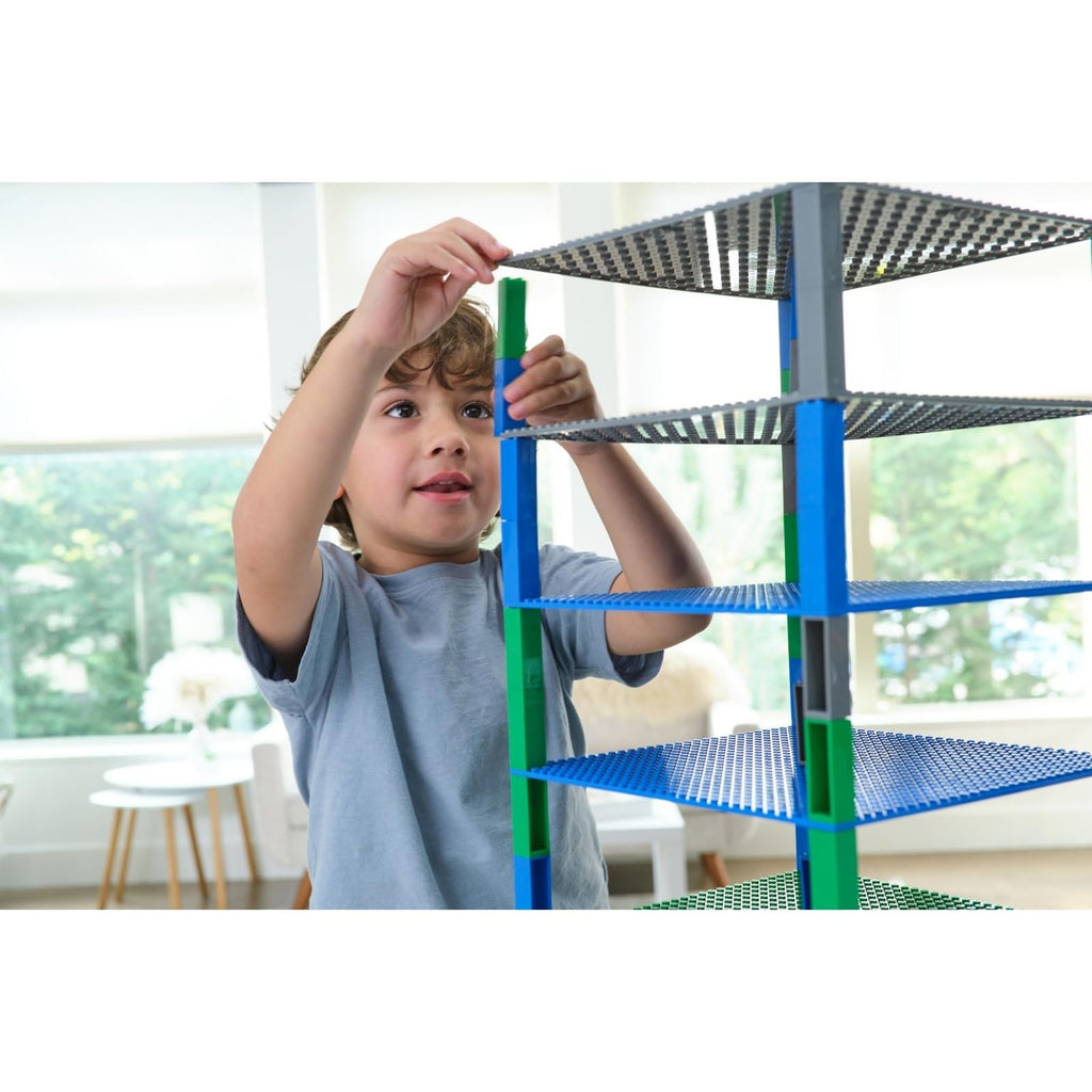 10 x 10 in 6 Baseplates with 50 Stackers Building Toy Blocks Q1525