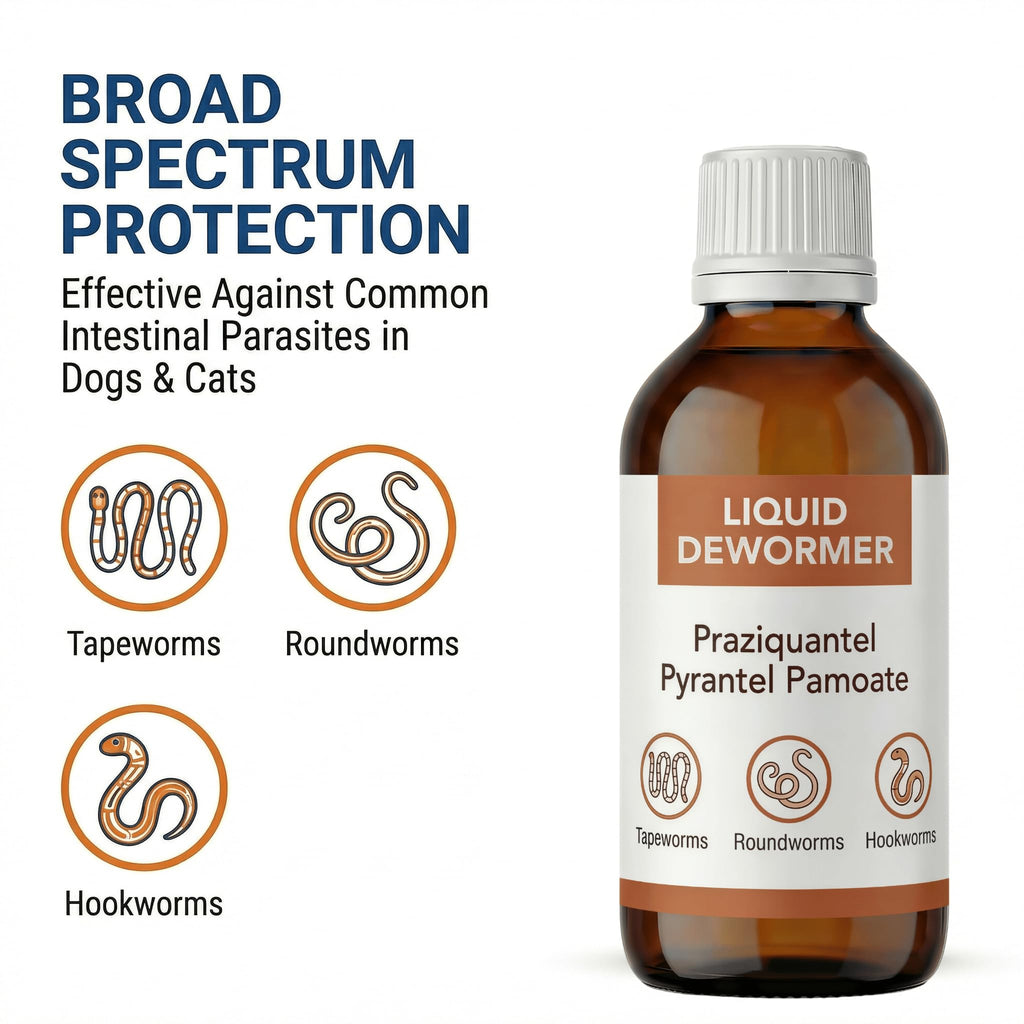 Praziquantel & Pyrantel Liquid Dewormer for Dog and Cat 3.4 fl oz K941