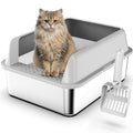 Stainless Steel Cat Litter Box with Lid A492601