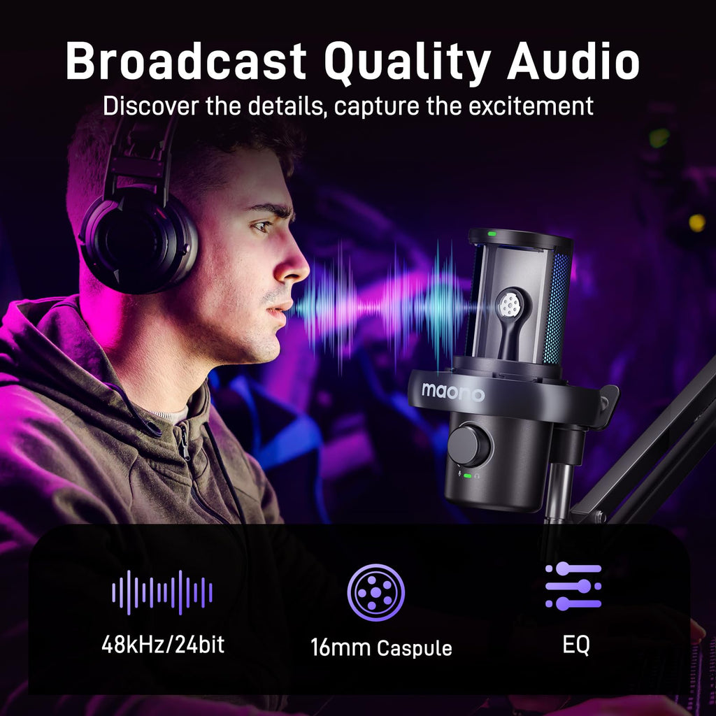 Wireless Gaming Microphone with Boom Arm U177632