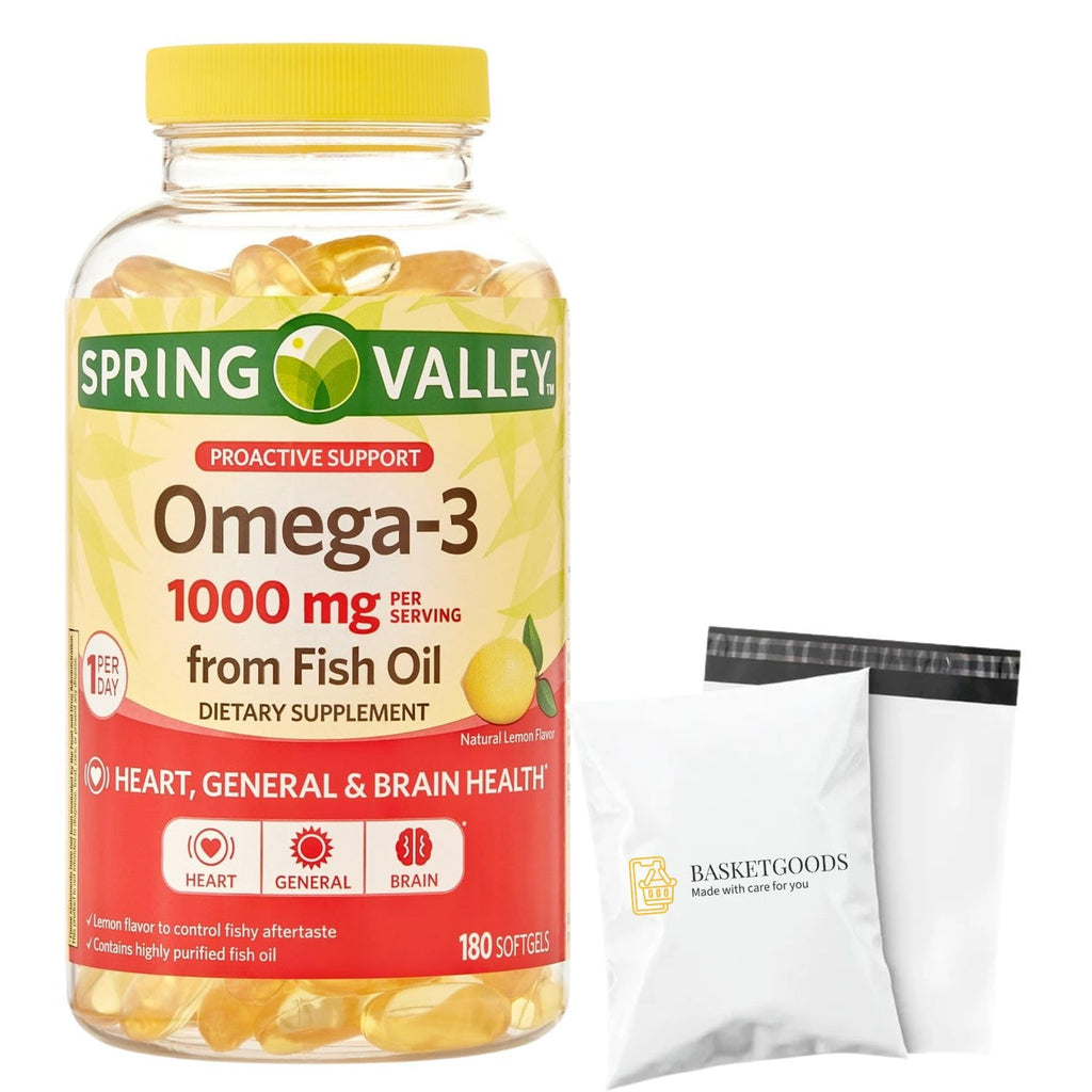 Omega-3 Fish Oil Soft Gels 1000 mg 180 Count Dietary Supplement K21820