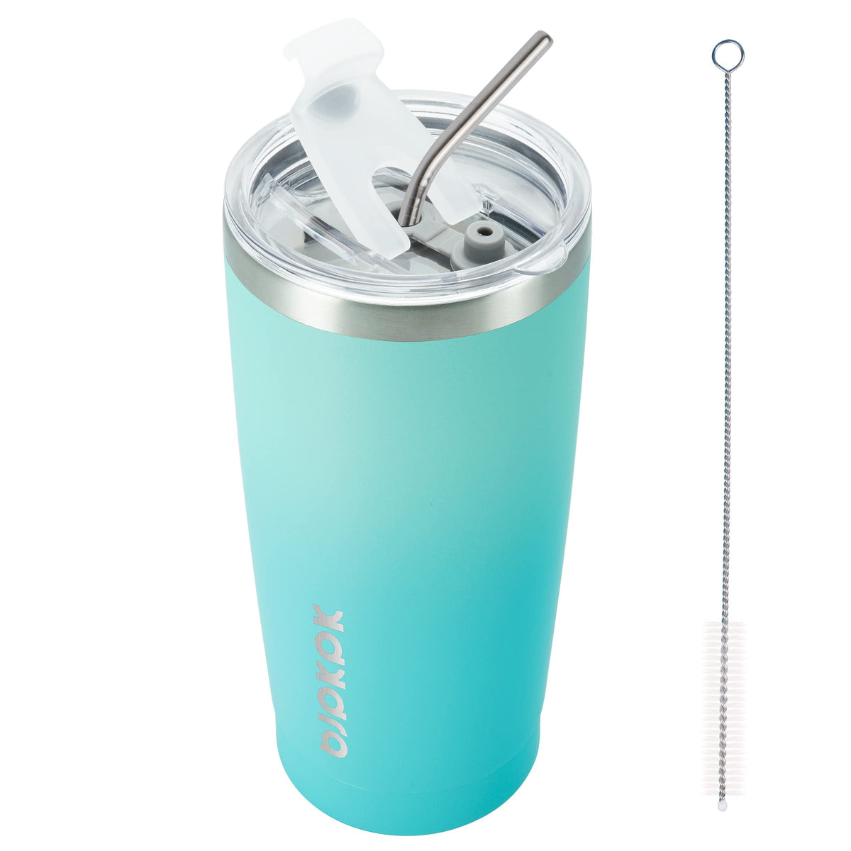 20oz Insulated Stainless Steel Tumbler with Lid & Straw V16838