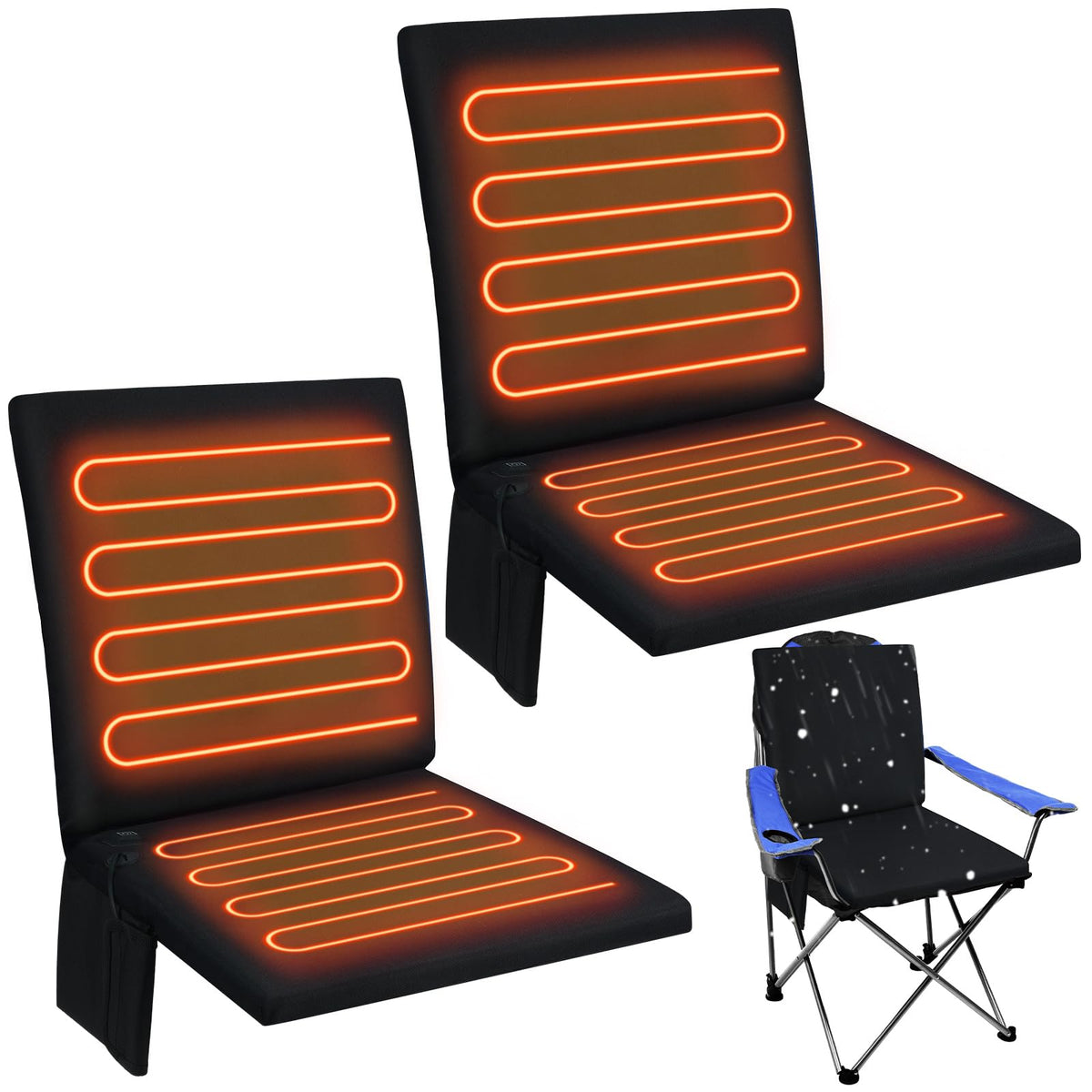 2 Pcs Waterproof Heated Seat Cushion E7506