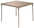 38" Square Folding Card Table, Beige Vinyl V93638