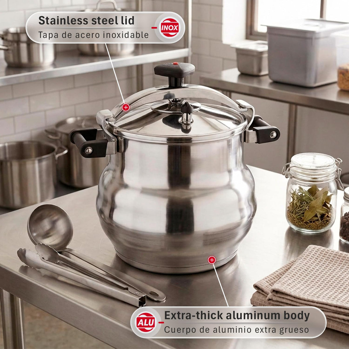 23.2-Quart Aluminum Pressure Cooker M5062
