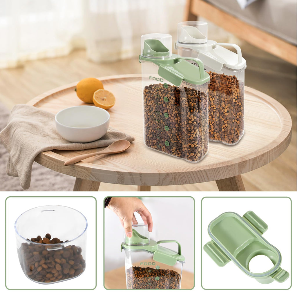 Airtight Pet Food Storage Container with Measuring Cups G864546