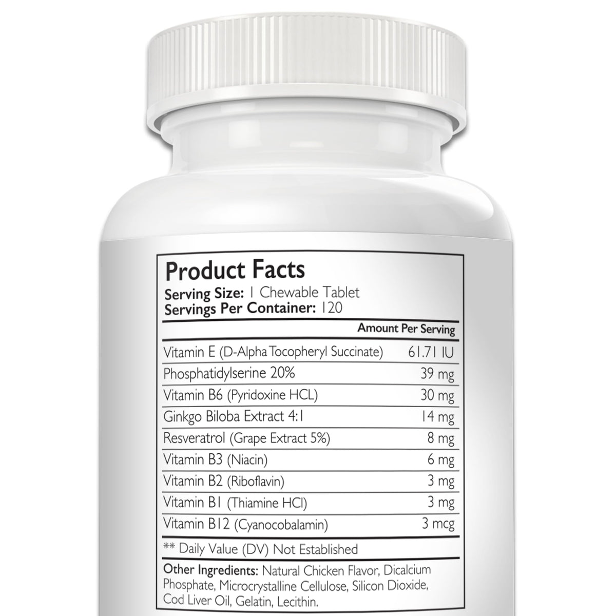 120 Chewable Tablets Cognitive Support Dog Supplement G4048