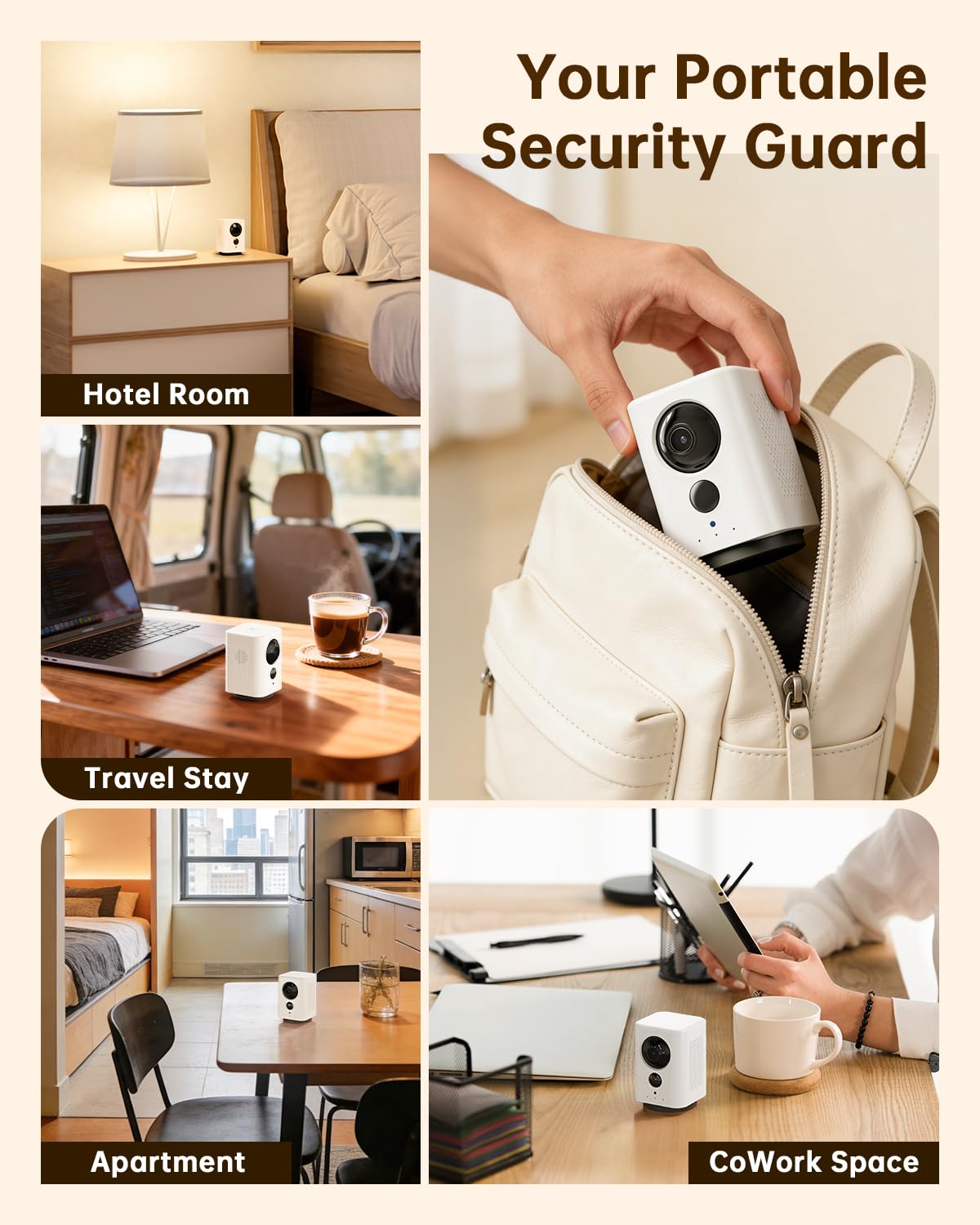 Battery Indoor Camera Wireless 5G/2.4G WiFi 2K F82111