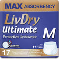 Adult Incontinence Underwear, Medium, 17-Pack I245502