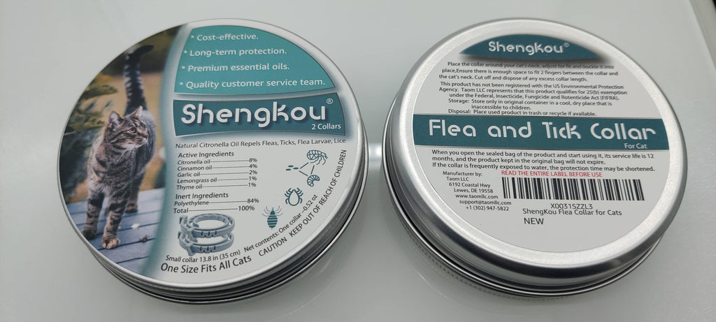Flea and Tick Collar for Cats 12-Month Protection Waterproof 2 Packs B33532