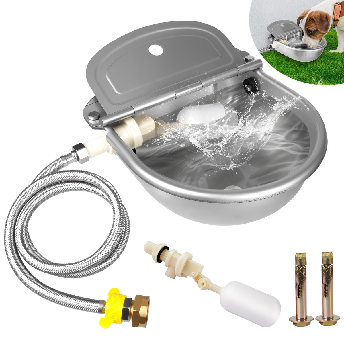 Automatic Chicken Waterer 304 Steel Poultry Water Dispenser D830952