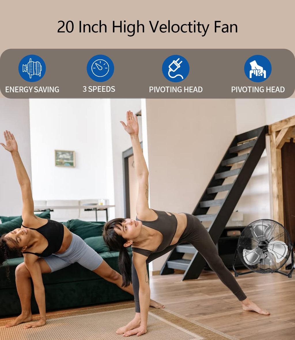 20 Inch Heavy Duty High Velocity Metal Floor Fan R4804