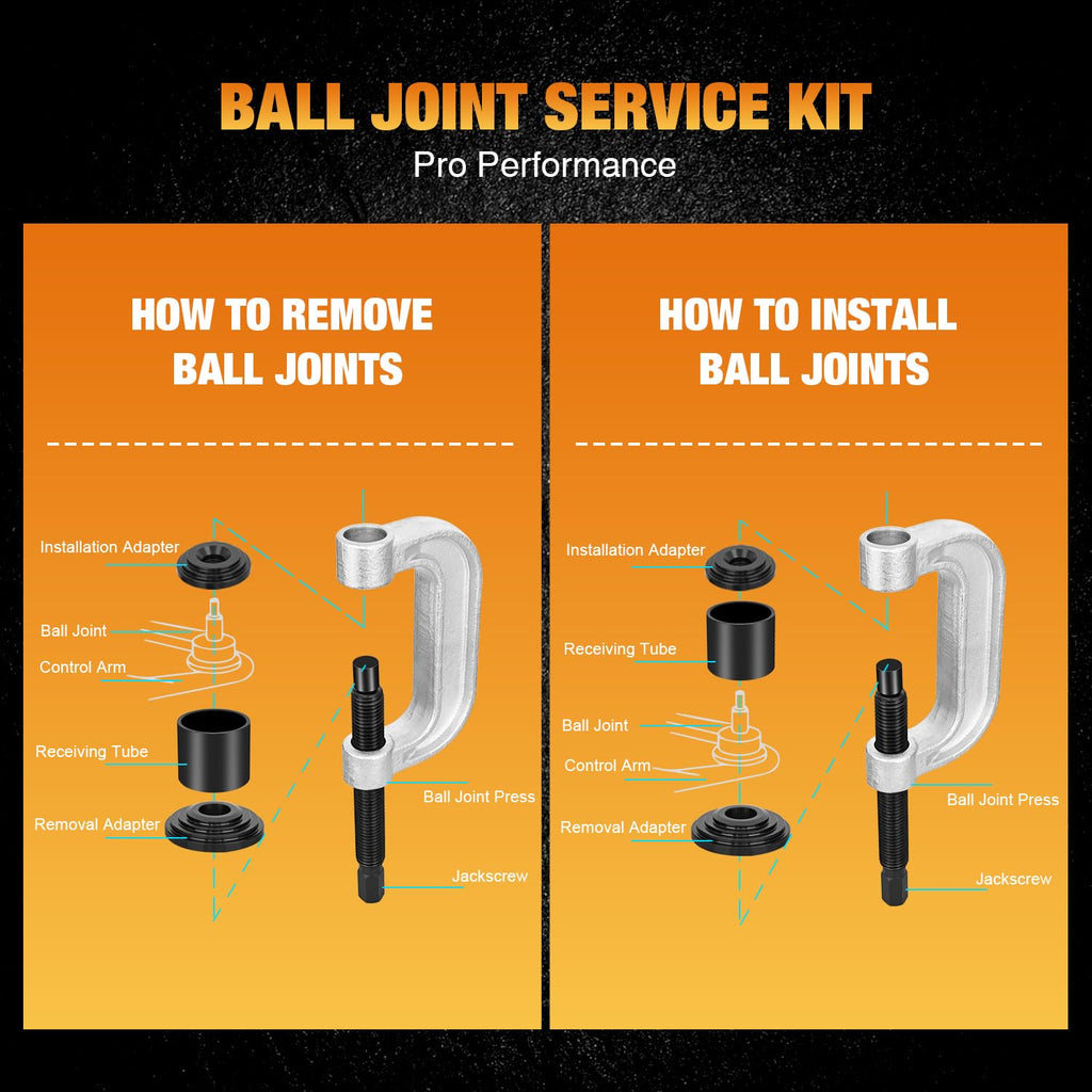 Ball Joint Press Kit with U-Joint and Brake Anchor Pin Tools O8914