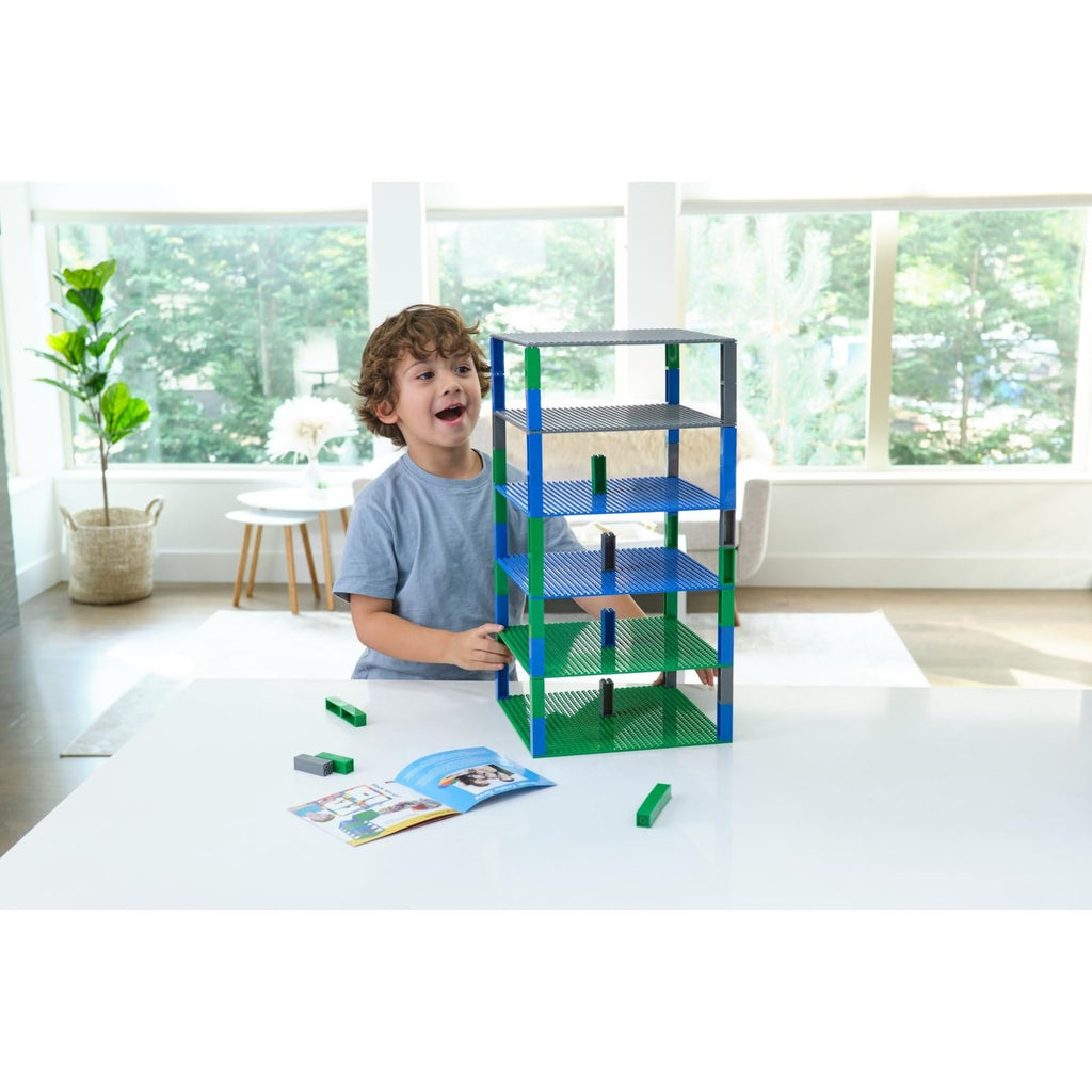 10 x 10 in 6 Baseplates with 50 Stackers Building Toy Blocks Q1525