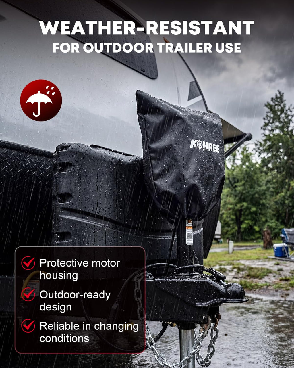 Electric Trailer Jack 9000 lbs 12V A-Frame H89272
