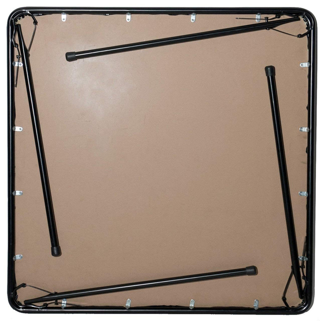 38" Square Folding Card Table, Beige Vinyl V93638
