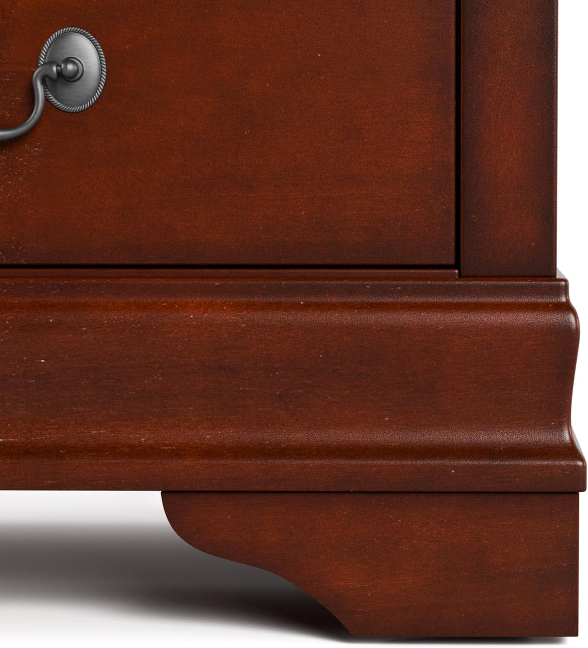 Dark Cherry 2 Drawer Solid Wood Nightstand X70568