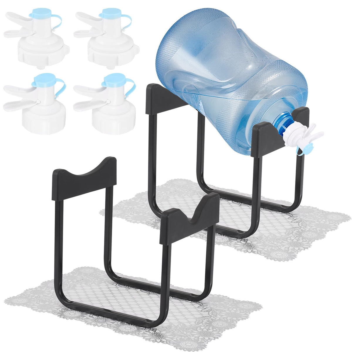 3-5 Gallon Water Jug Stand with Dispenser Valves F350588