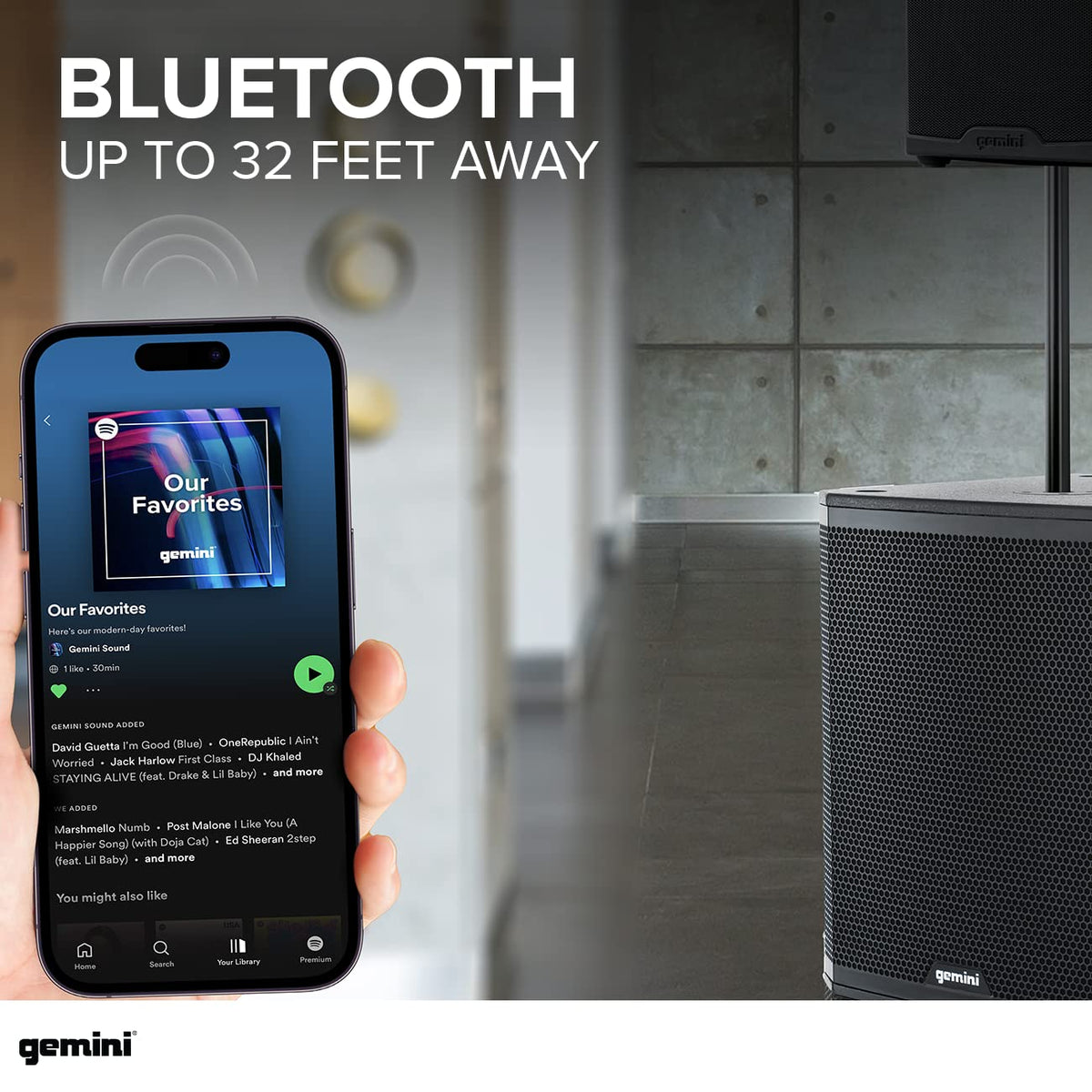 18" Powered Subwoofer, 1200 Watts, Bluetooth TWS P74862