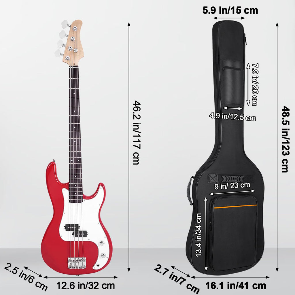 Black Padded Waterproof Bass Guitar Bag I171976