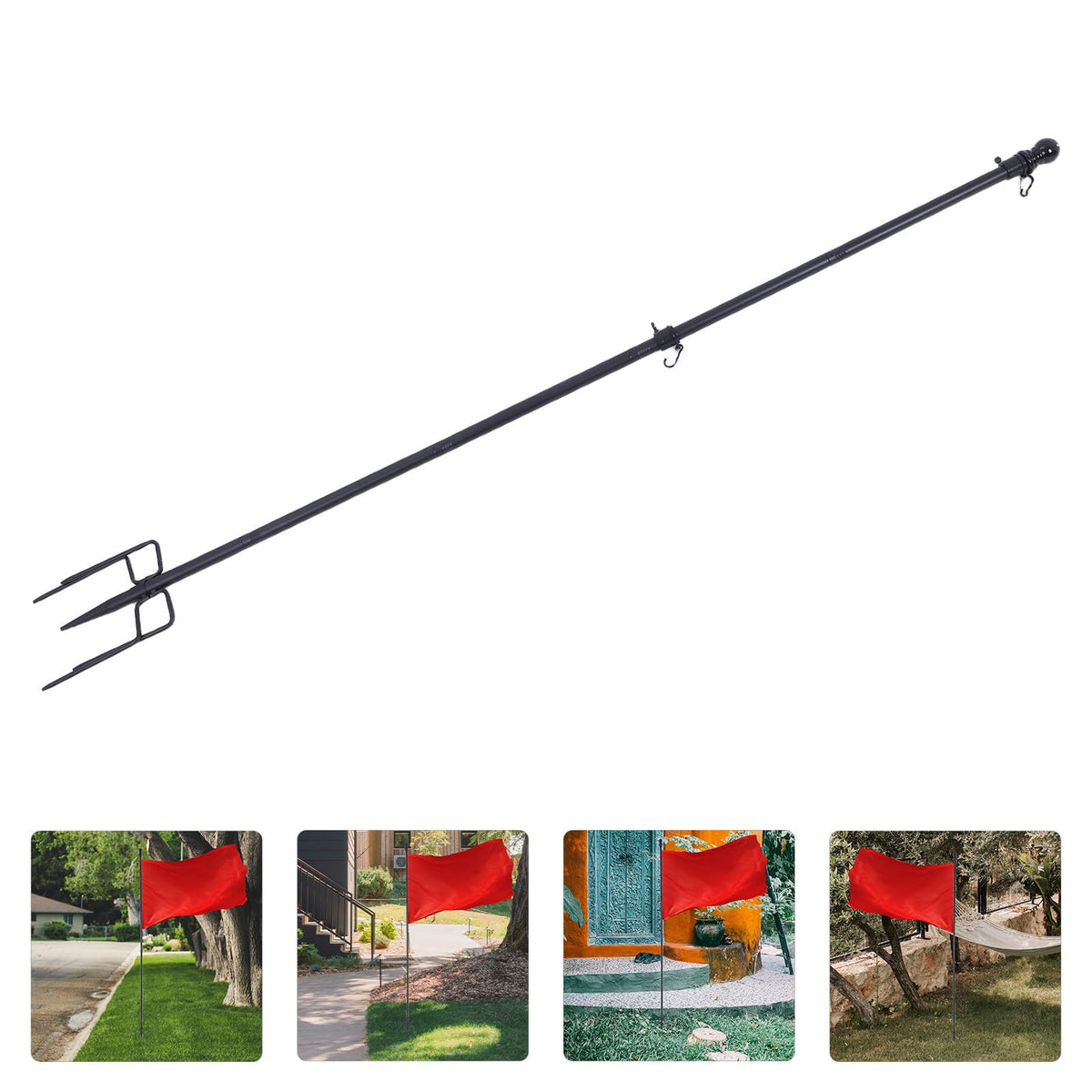 Stainless Steel Flag Pole Base with 5 Prongs Q3296