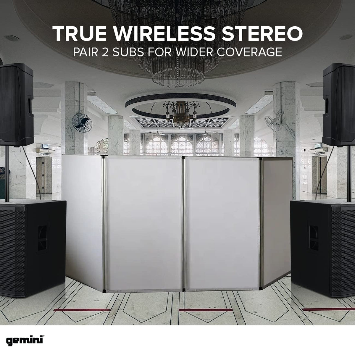 18" Powered Subwoofer, 1200 Watts, Bluetooth TWS P74862