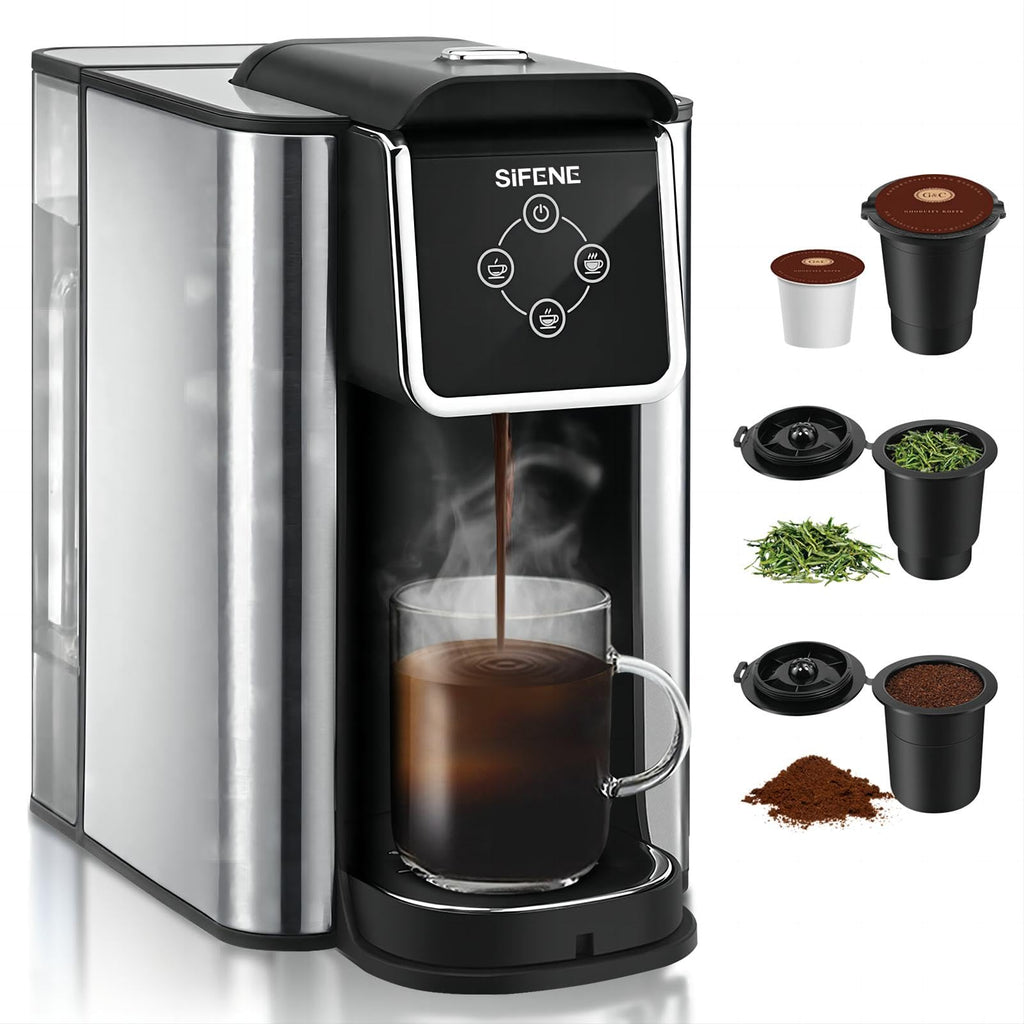 Single Serve Coffee Maker, 3-in-1, 6-12oz, Black C98487