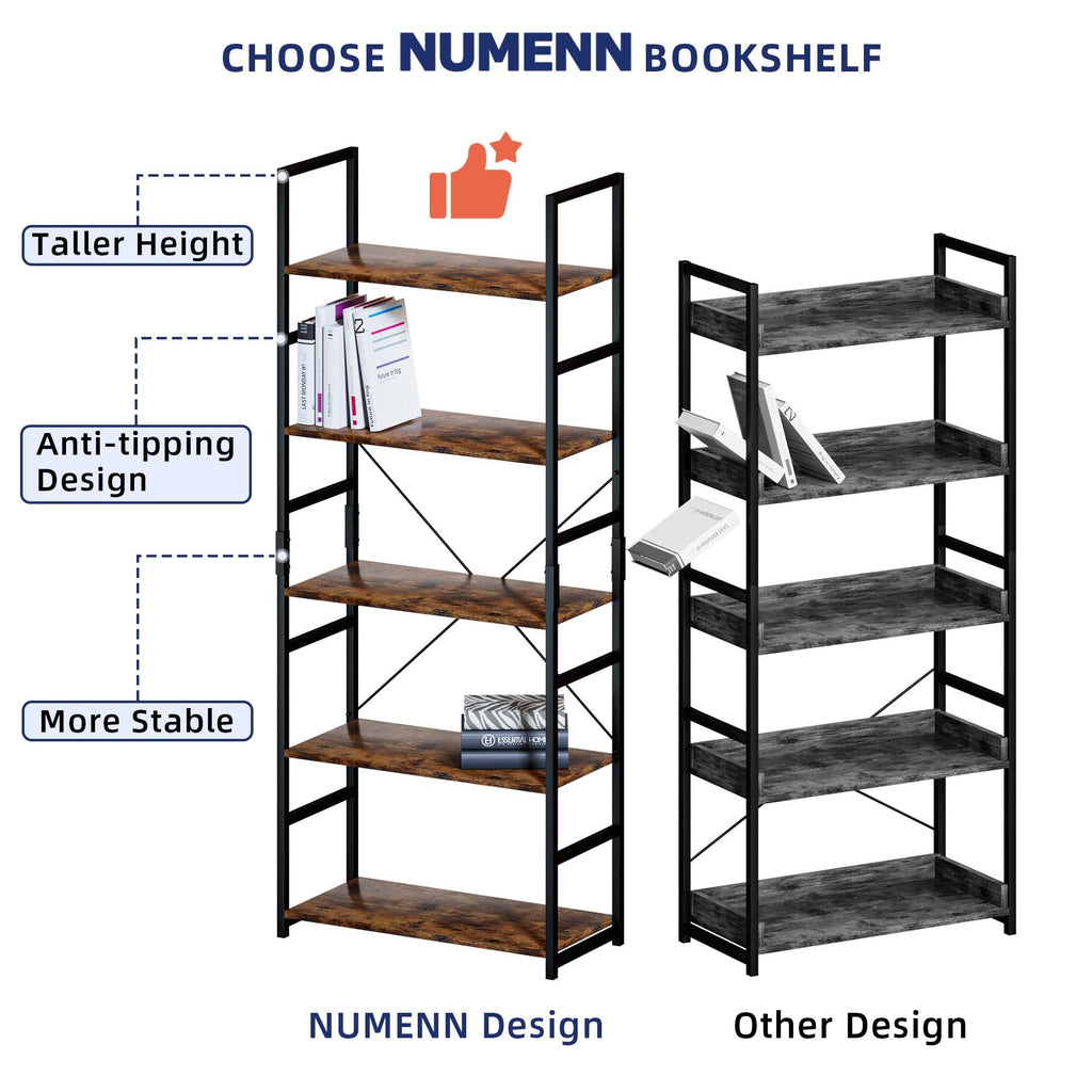 5 Tier Freestanding Bookshelf I7464