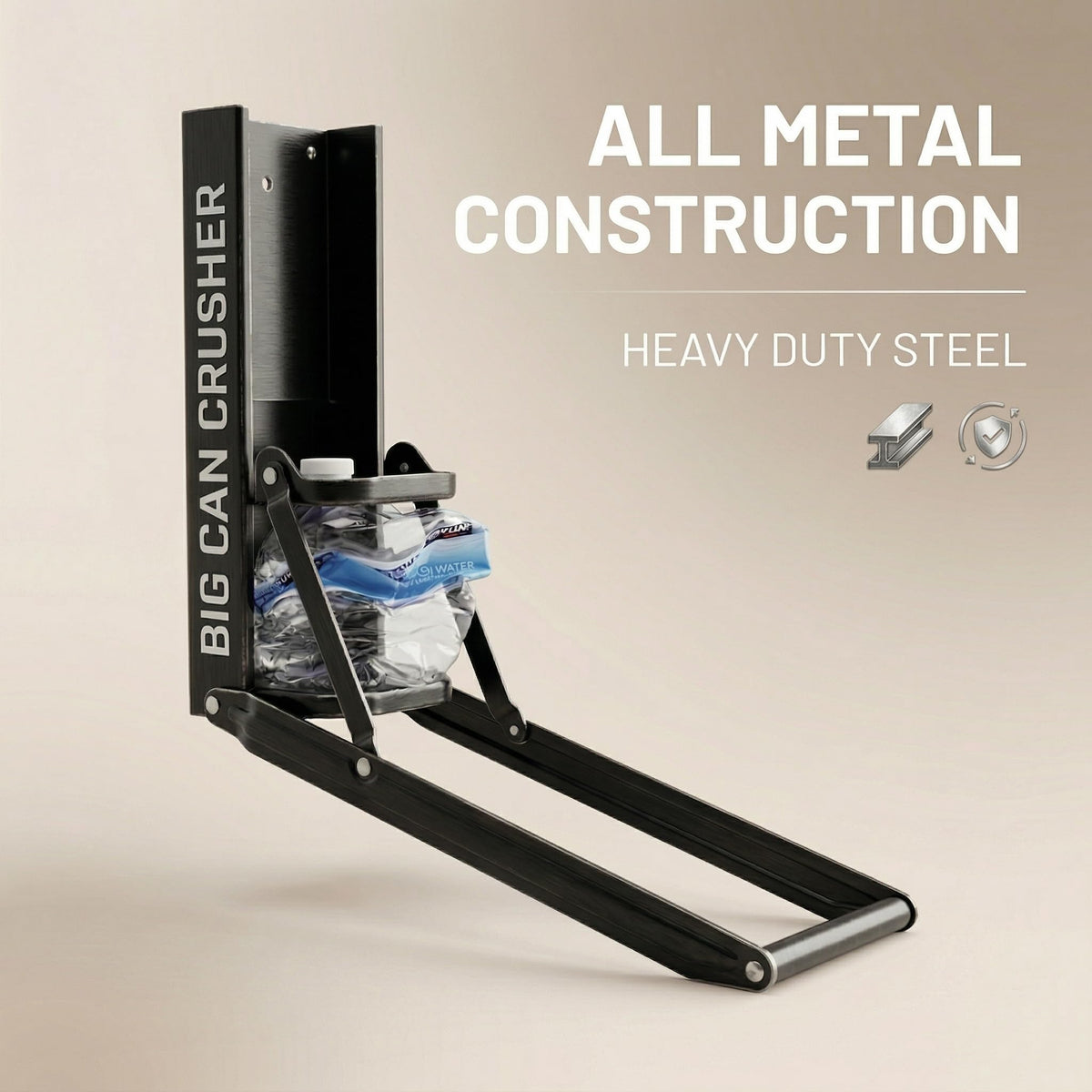 Heavy Duty Metal Can Crusher Bottle Crusher, Wall Mounted, Black R28946