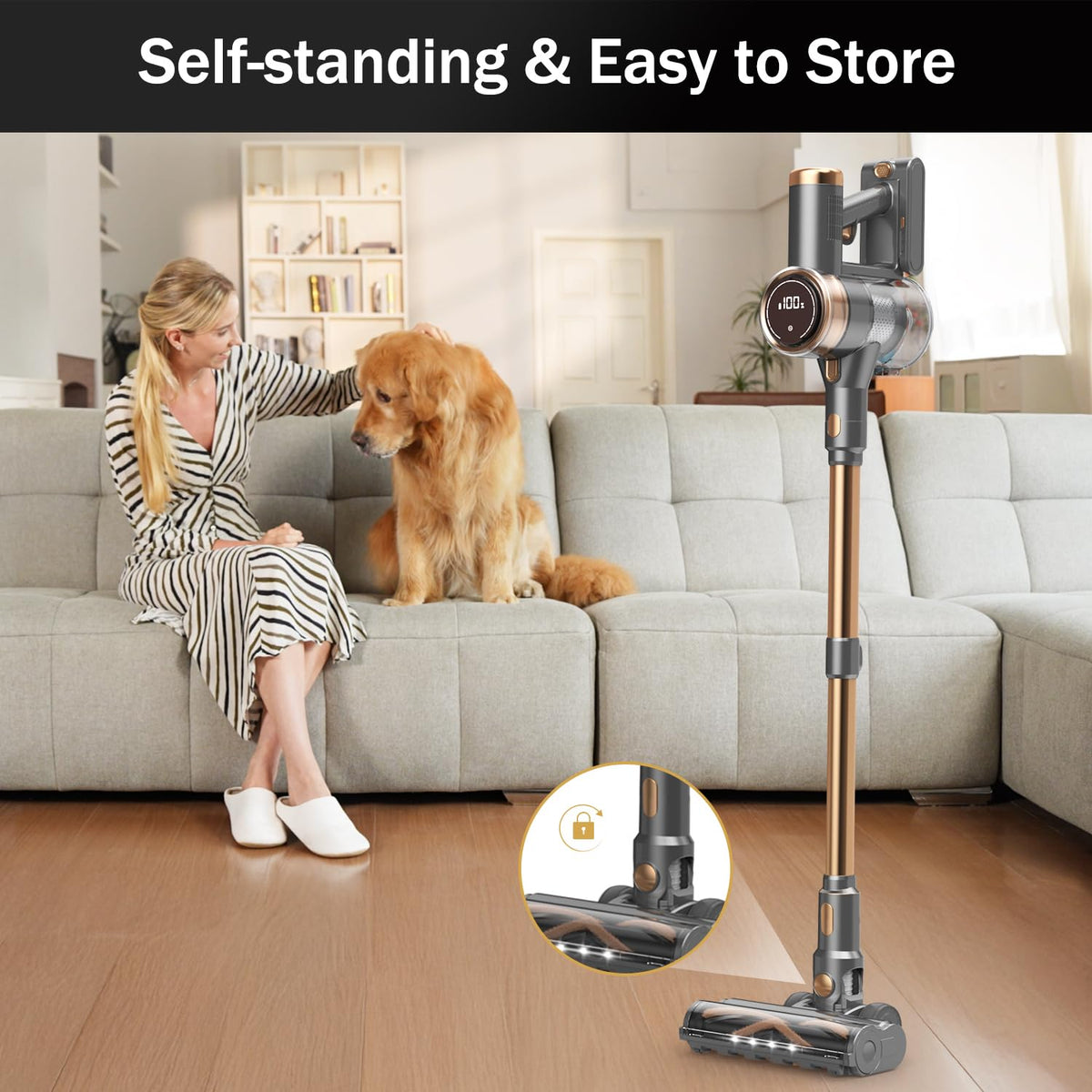 Cordless Stick Vacuum Cleaner 10-in-1 Lightweight 45mins Runtime U32644