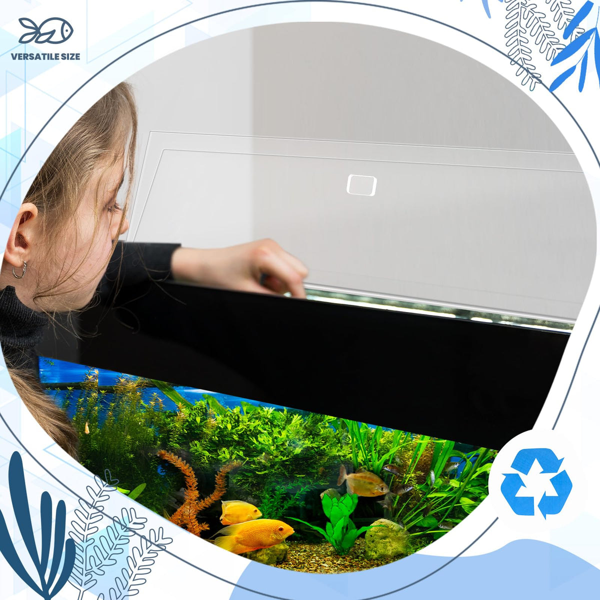 Clear Acrylic Aquarium Canopy Set 19.37 x 9.37 x 0.28 Inch M63359