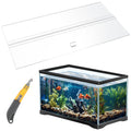 Clear Acrylic Aquarium Canopy Set 19.37 x 9.37 x 0.28 Inch M63359