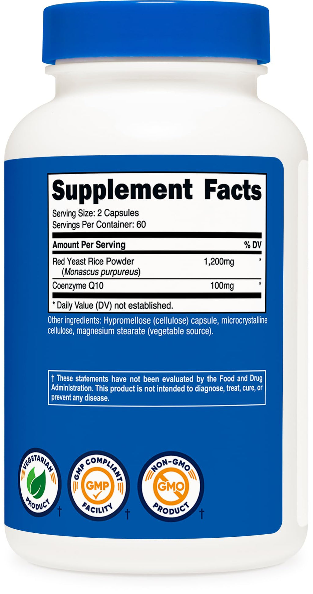 Red Yeast Rice with CoQ10 1300mg 120 Capsules S2223