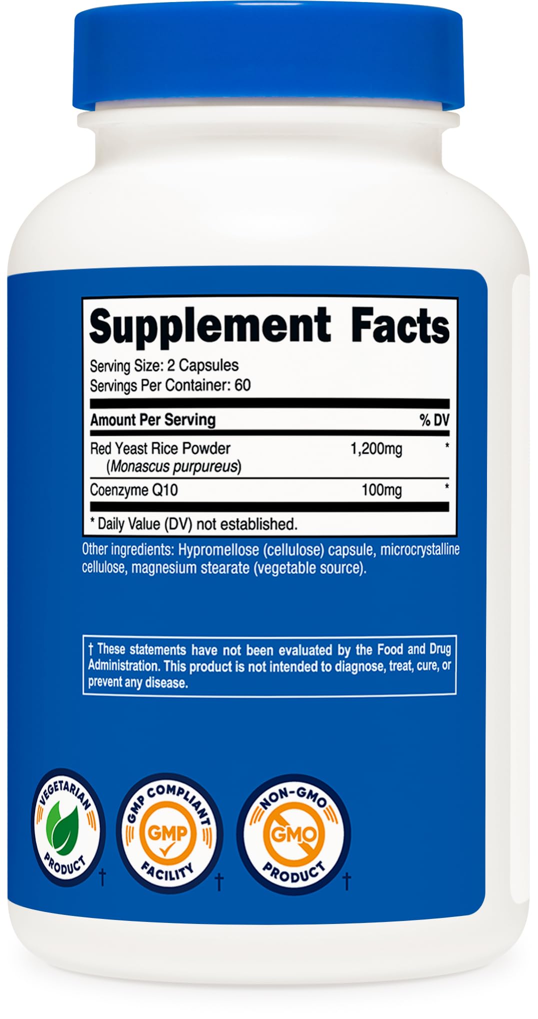 Red Yeast Rice with CoQ10 1300mg 120 Capsules S2223