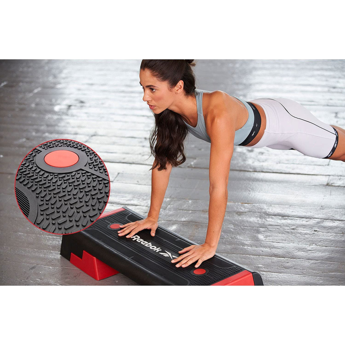 Adjustable Aerobic and Strength Training Workout Step Platform T757010
