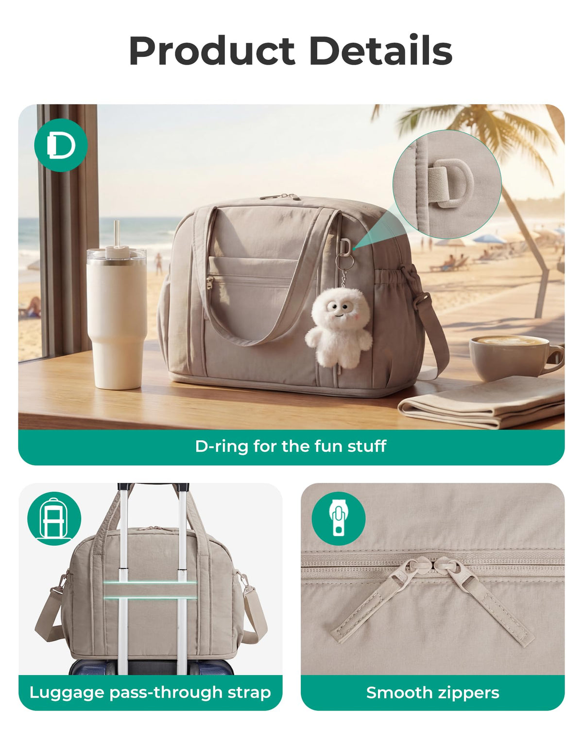 Expandable Travel Duffel Bag Set J199