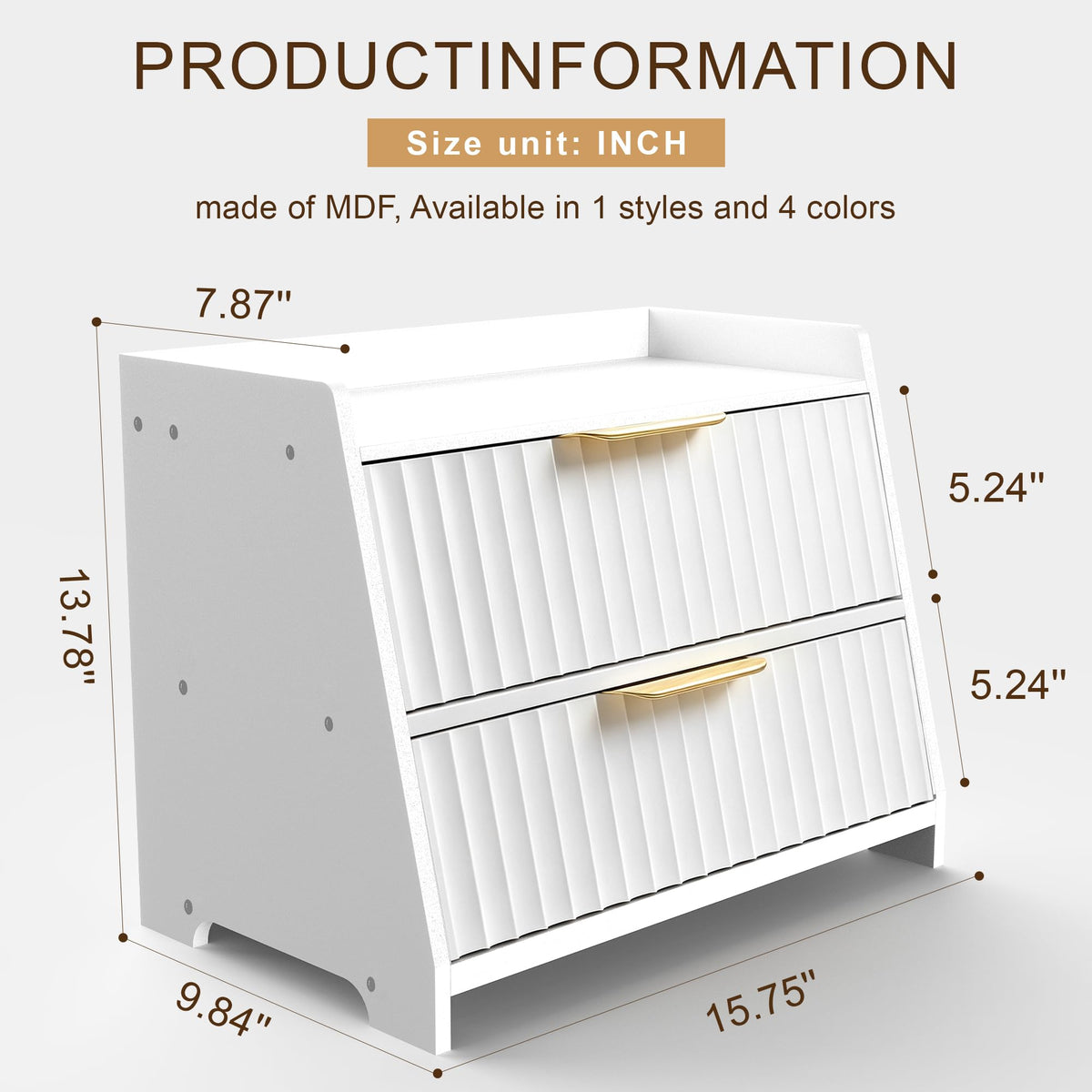 White Double Layer Wooden Bread Box A634071