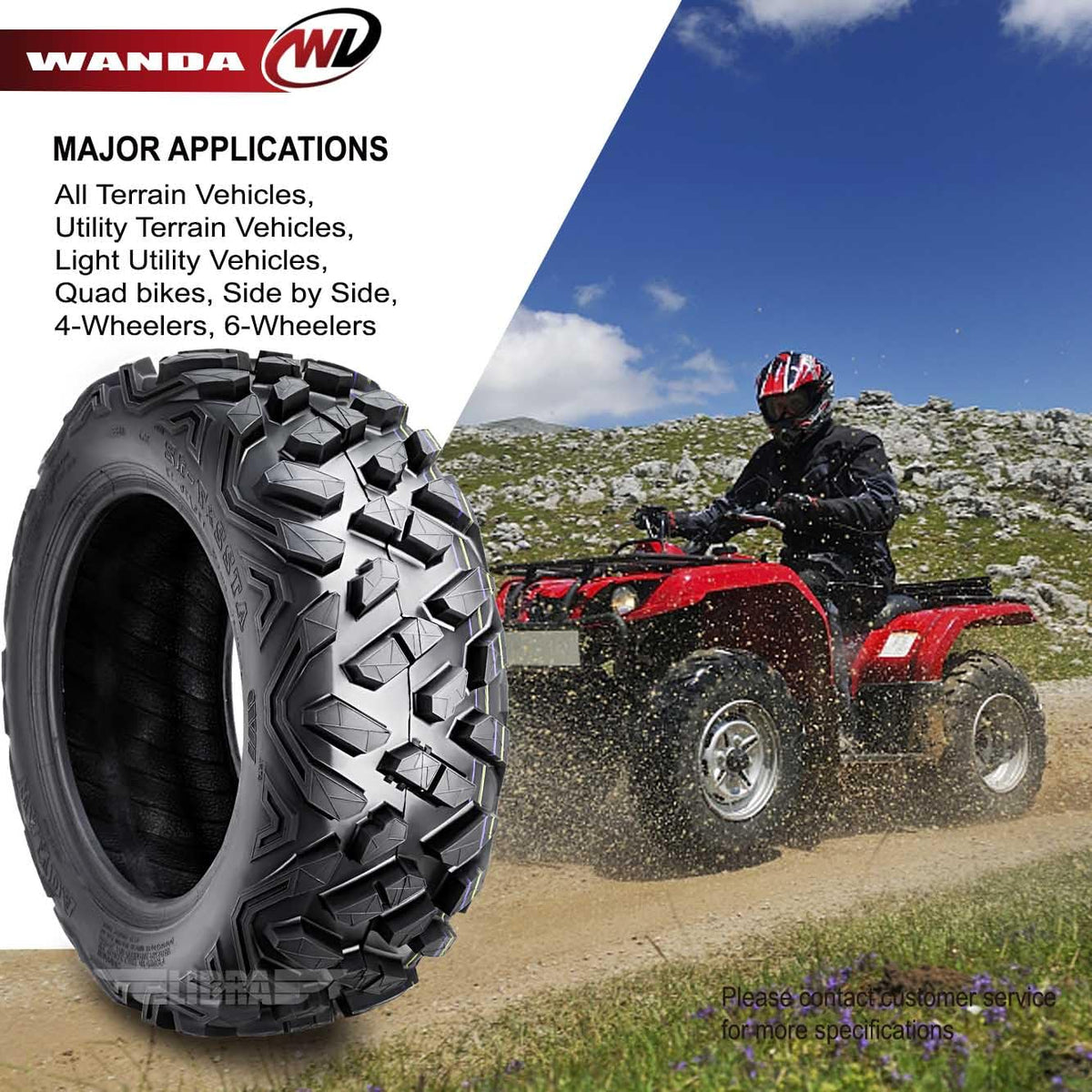 2 ATV Tires 19x7-8 W2481