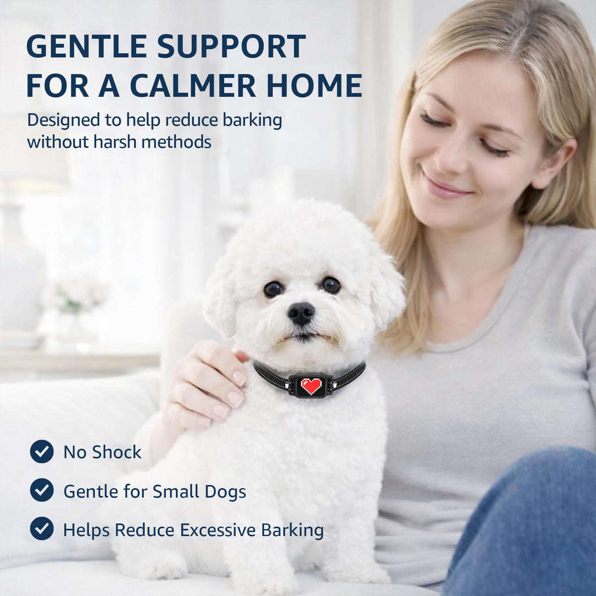 Small Dogs Bark Collar with Magnetic Charging S6069