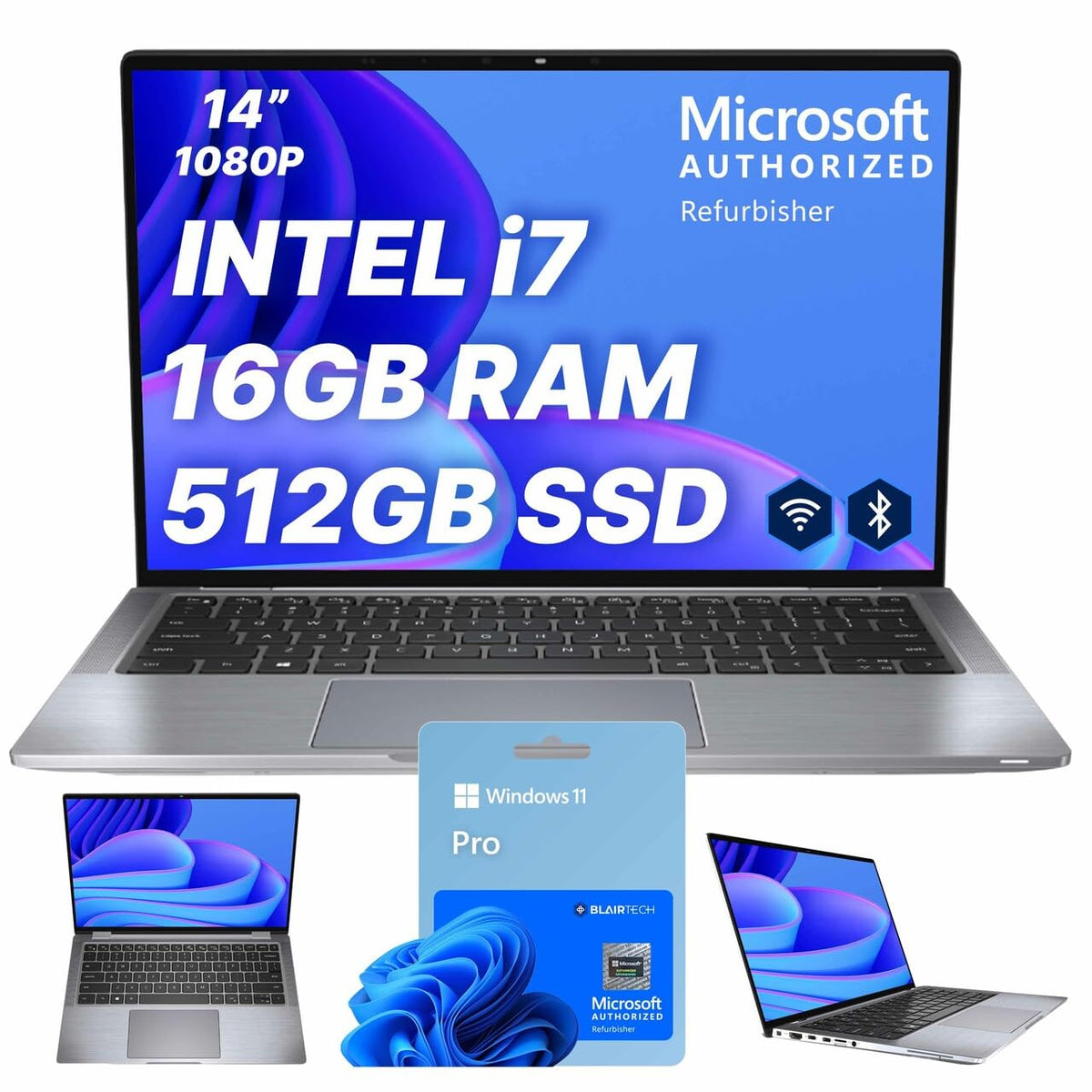 14" FHD Intel Core i7 16GB RAM 512GB SSD Windows 11 Pro Laptop M391