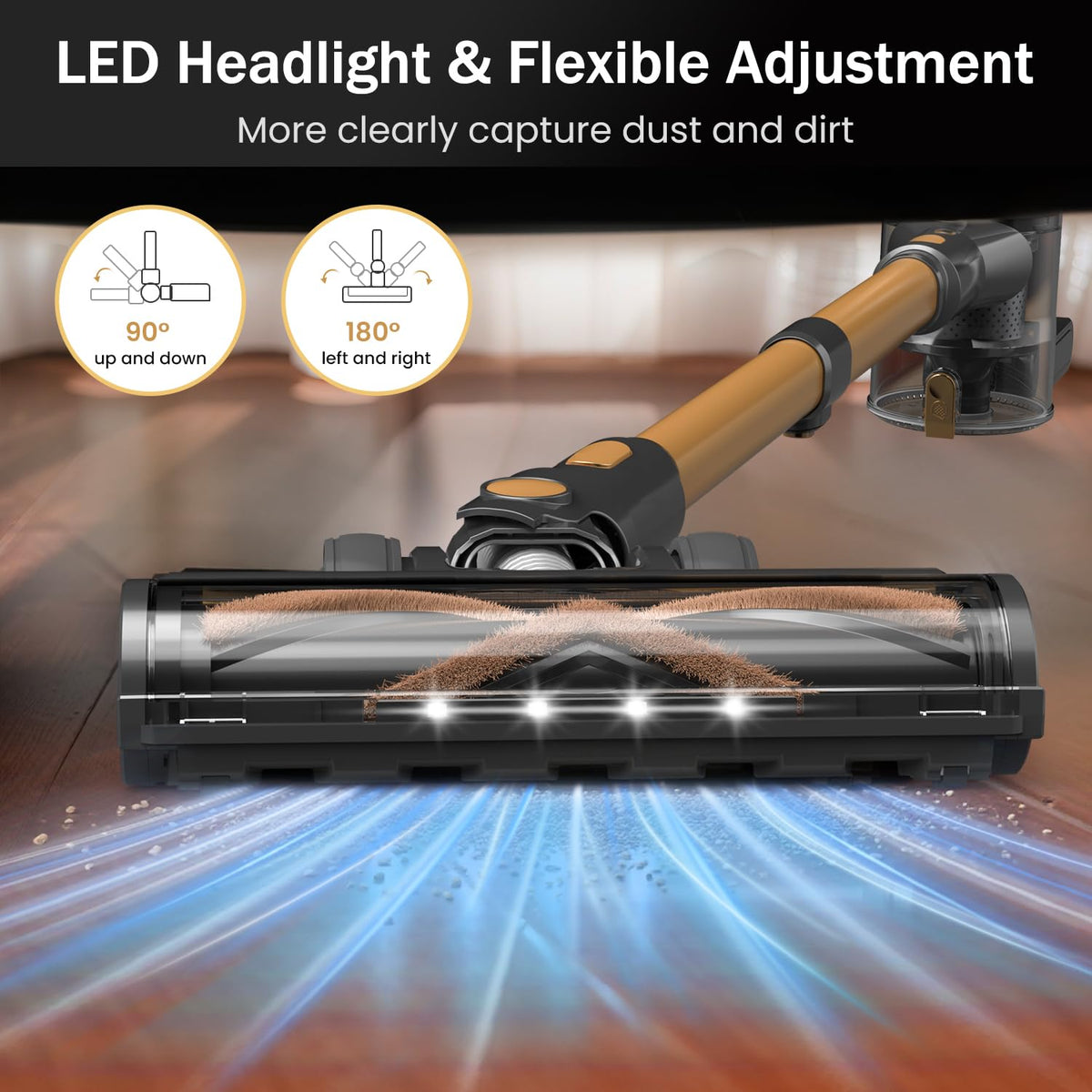 Cordless Stick Vacuum Cleaner 10-in-1 Lightweight 45mins Runtime U32644