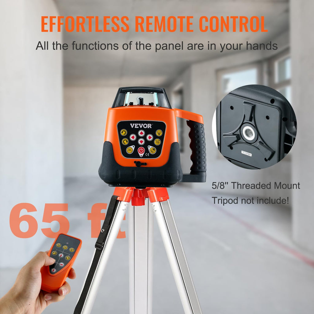 Red 360 Degree Self Leveling Rotary Laser Level Kit with Tripod A1774