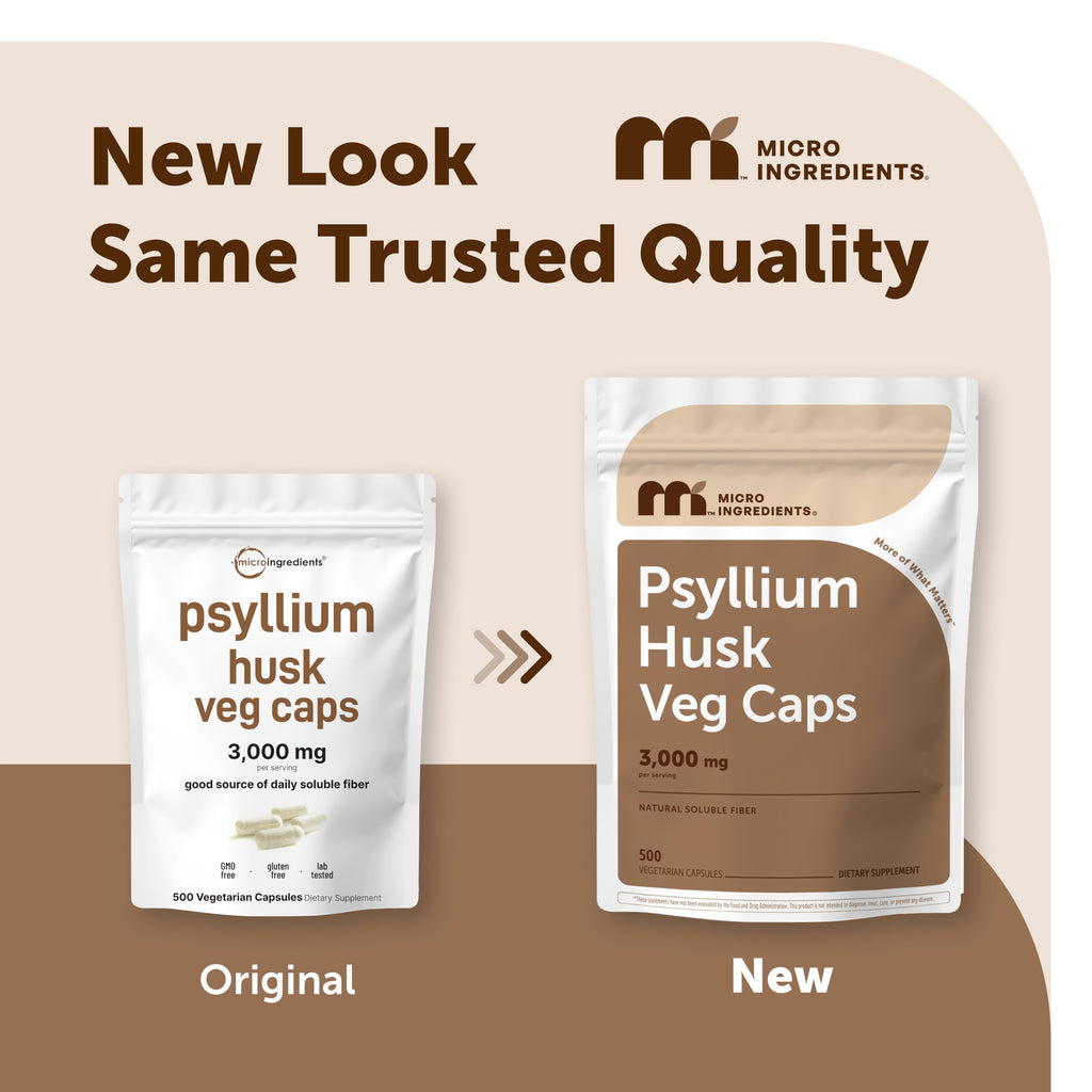 Psyllium Husk Capsules 3000mg 500 Veg Caps N588069