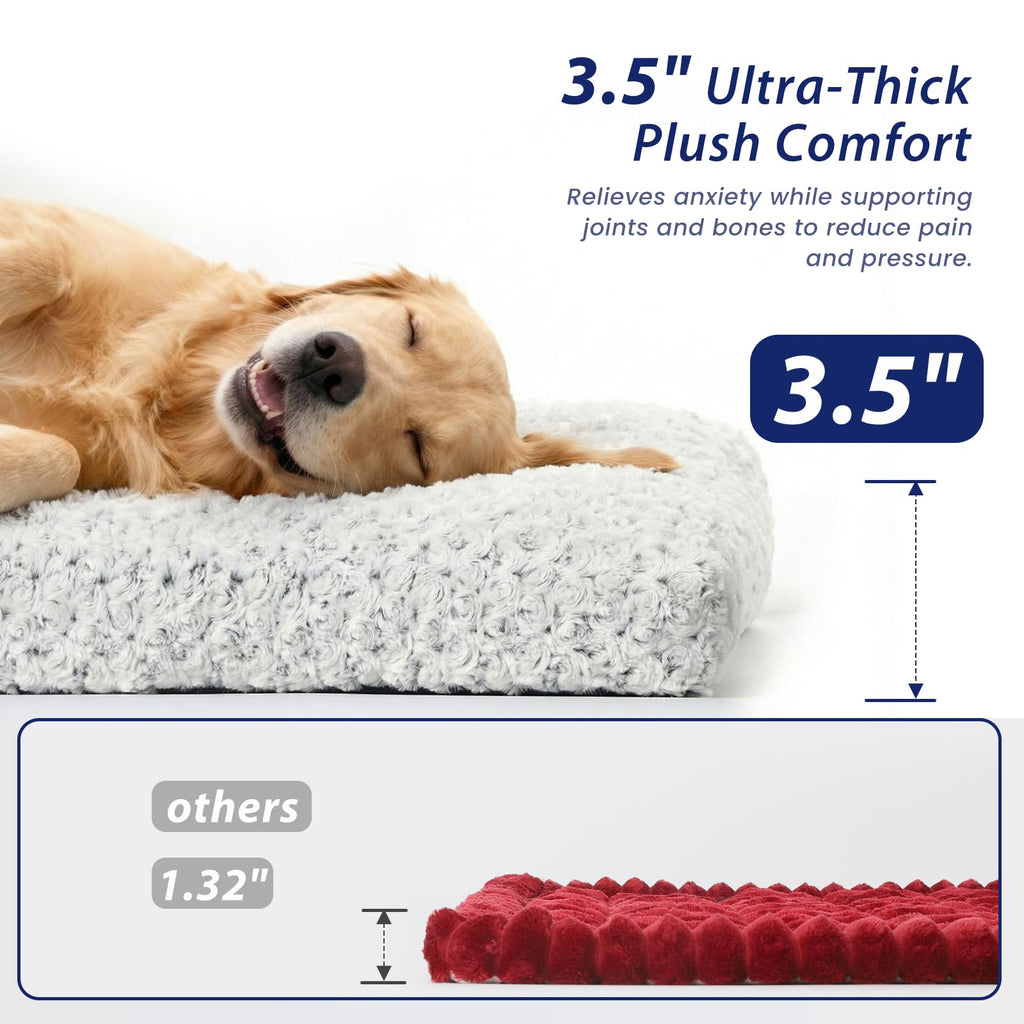 3.5" Thick Plush Non-Slip Dog Bed Mat L8341