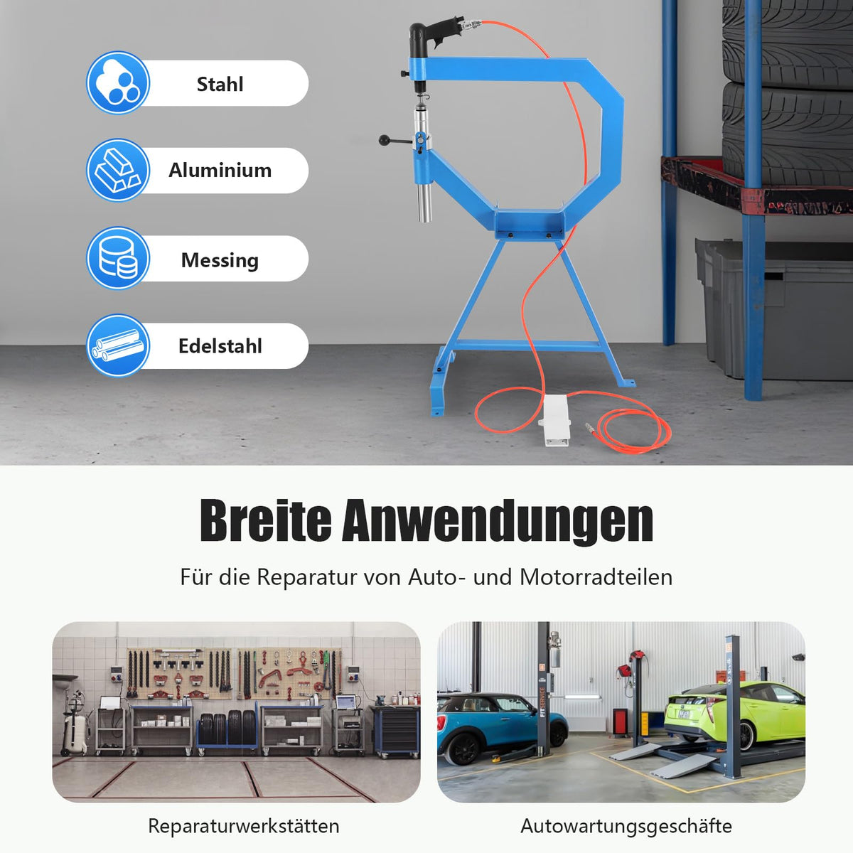Pneumatic Planishing Hammer with Anvil Dies O75907