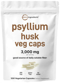 Psyllium Husk Capsules 3000mg 500 Veg Caps N588069