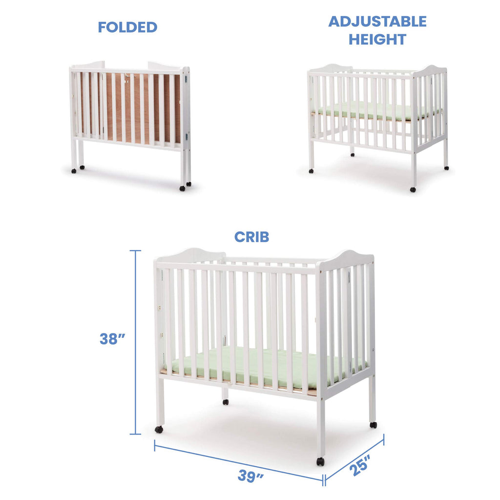 Folding Portable Mini Baby Crib with Mattress J1771
