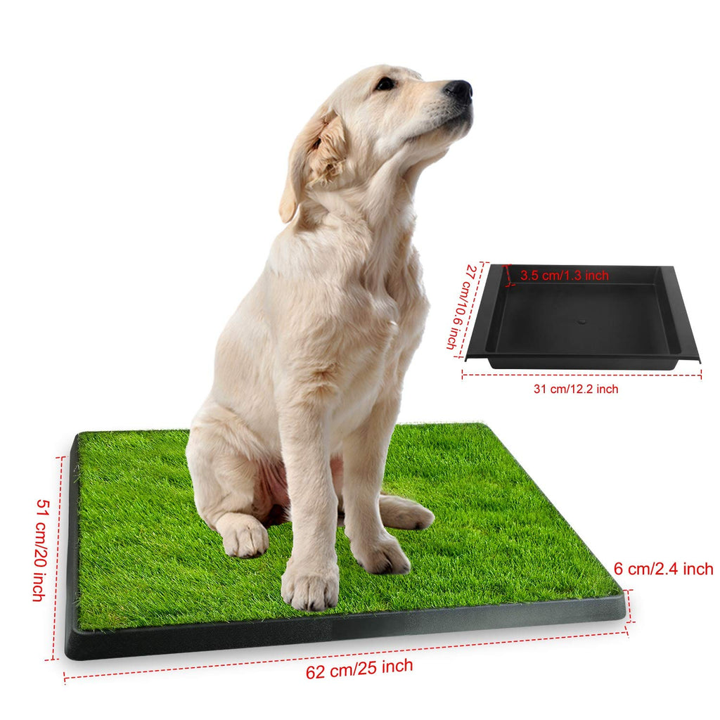 Artificial Grass Dog Potty Mat with Removable Waste Tray D6164