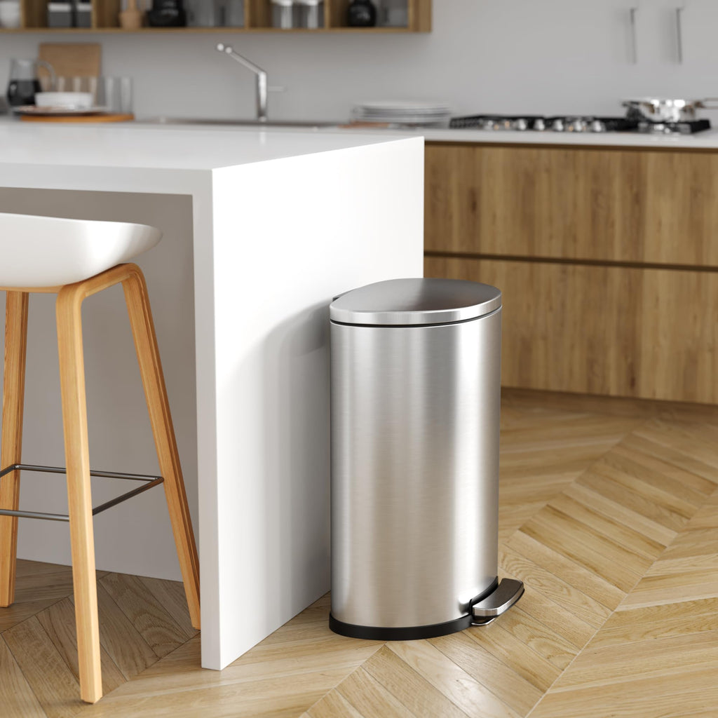 13.2 Gallon Stainless Steel Step Trash Can O845069