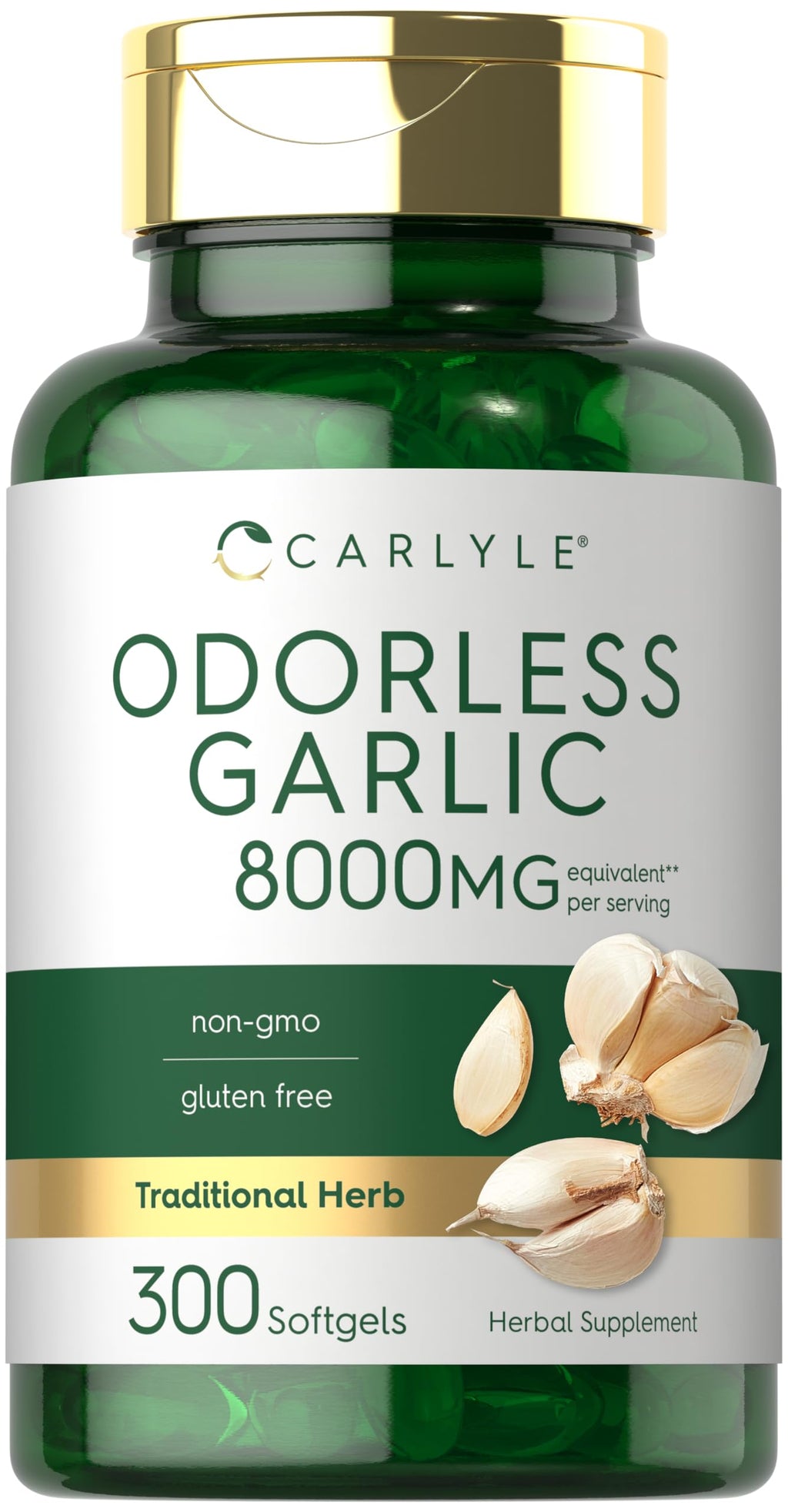 Odorless Garlic Softgels Supplement 300 Count G9943